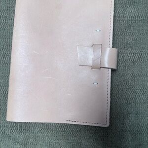 Rustico Refillable Top-Grain Leather Journal Notebook Cover Tan Nude Strap Loop